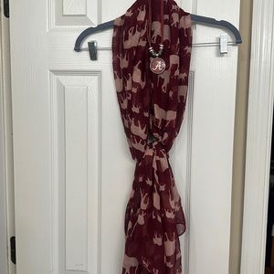 University of Alabama Bundle. Scarf and Necklace.